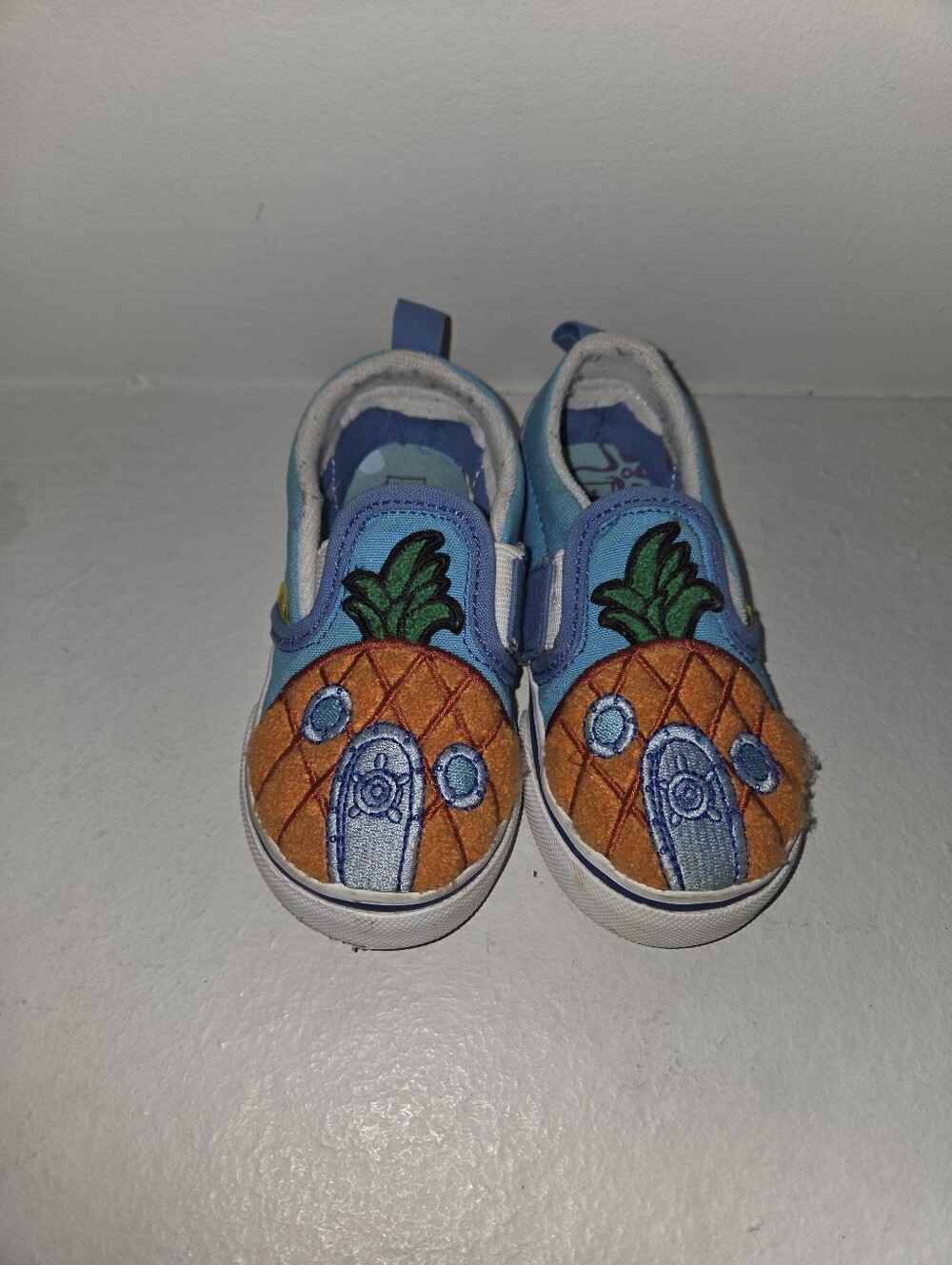 Kids Sponge Bob  Slip-On VANS Sneakers - Blue/Orange
